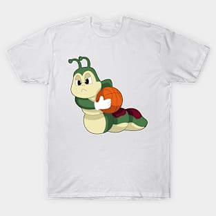 Caterpillar as Basketball player with Basketball T-Shirt